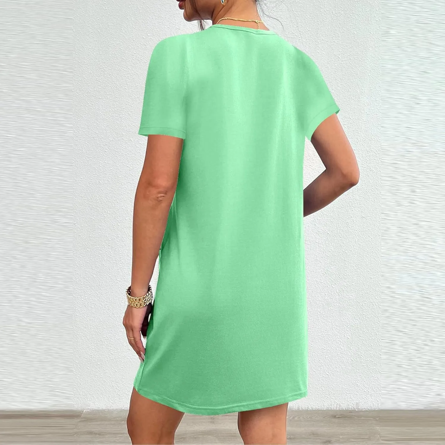Summer Dresses Women Short Sleeve Mini Dress Fitted Loose Flowy Dresses Women Casual Spring Summer