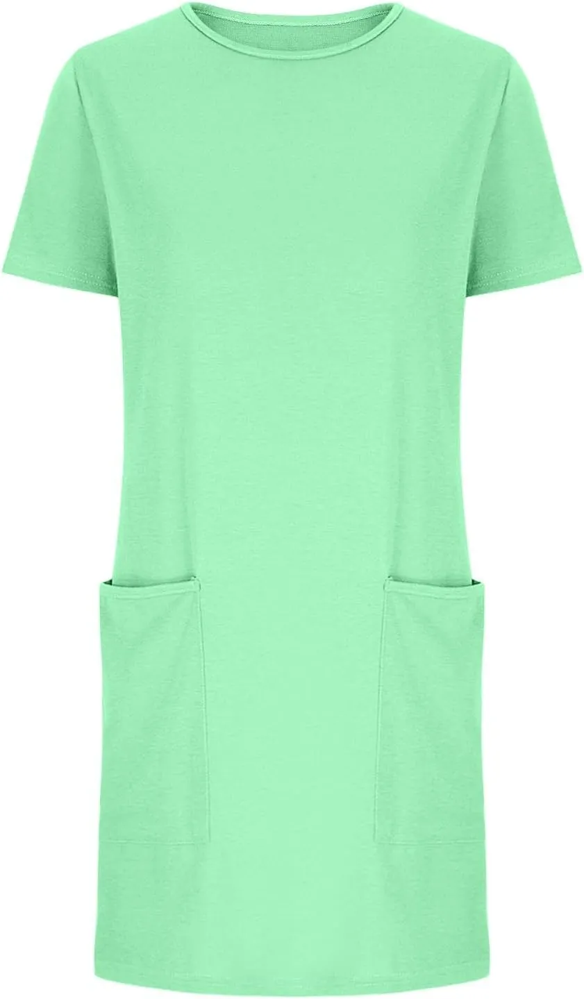 Summer Dresses Women Short Sleeve Mini Dress Fitted Loose Flowy Dresses Women Casual Spring Summer