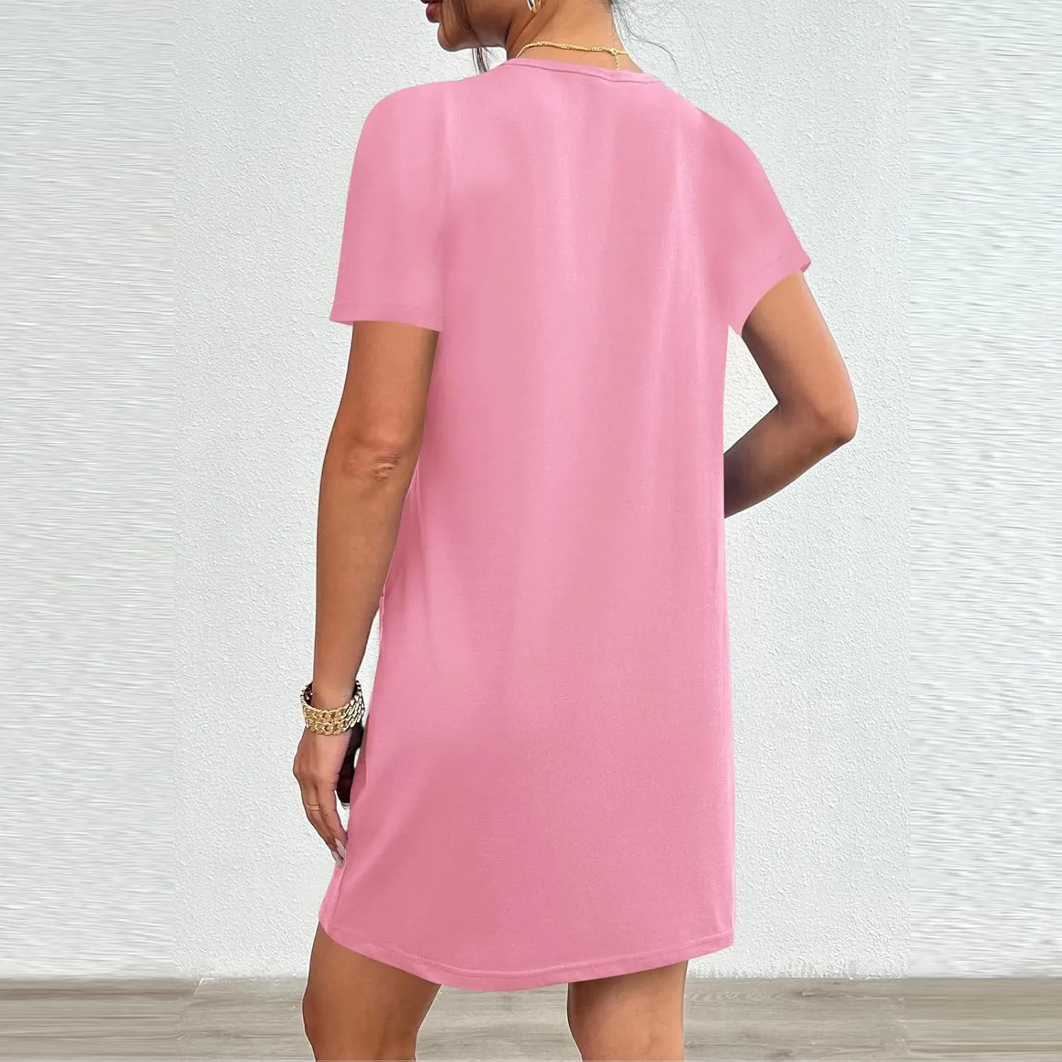 Summer Dresses Women Short Sleeve Mini Dress Fitted Loose Flowy Dresses Women Casual Spring Summer