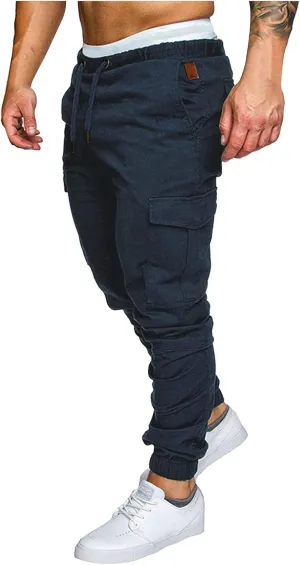 Sweatpants for Men,Mens Joggers Slim Fit Chino Cargo Pants Outdoor Fashion Casual Athletics Pants Harem Pants