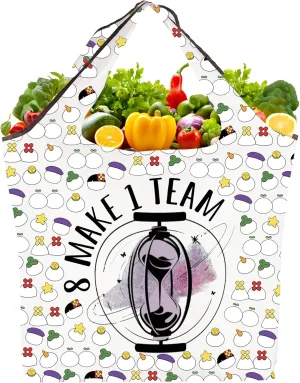 TOBGBE Korean Group Gifts 8 Make 1 Team Foldable Reusable Grocery Bags Aniteez Eco Friendly for Groceries At-z Fans Totes