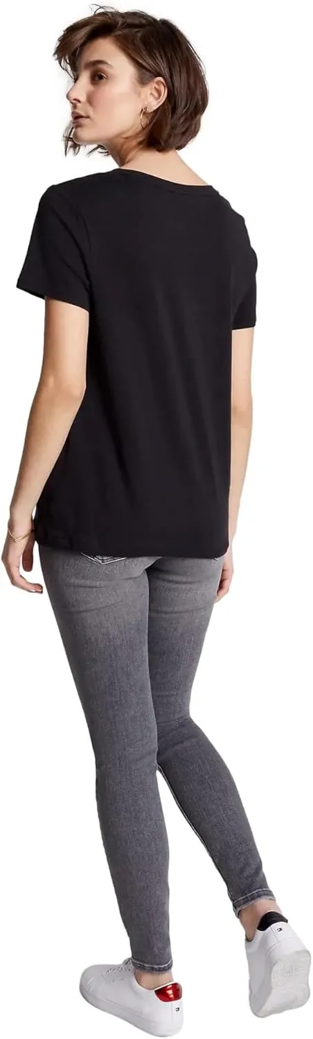 Tommy Hilfiger Women's Performance Cotton T-Shirt  Lightweight Graphic Tees