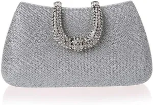 Tote Bag for Women, U Shape Diamond Clasp Clutch Bags Women Evening Bags Female Clutches Party Purse