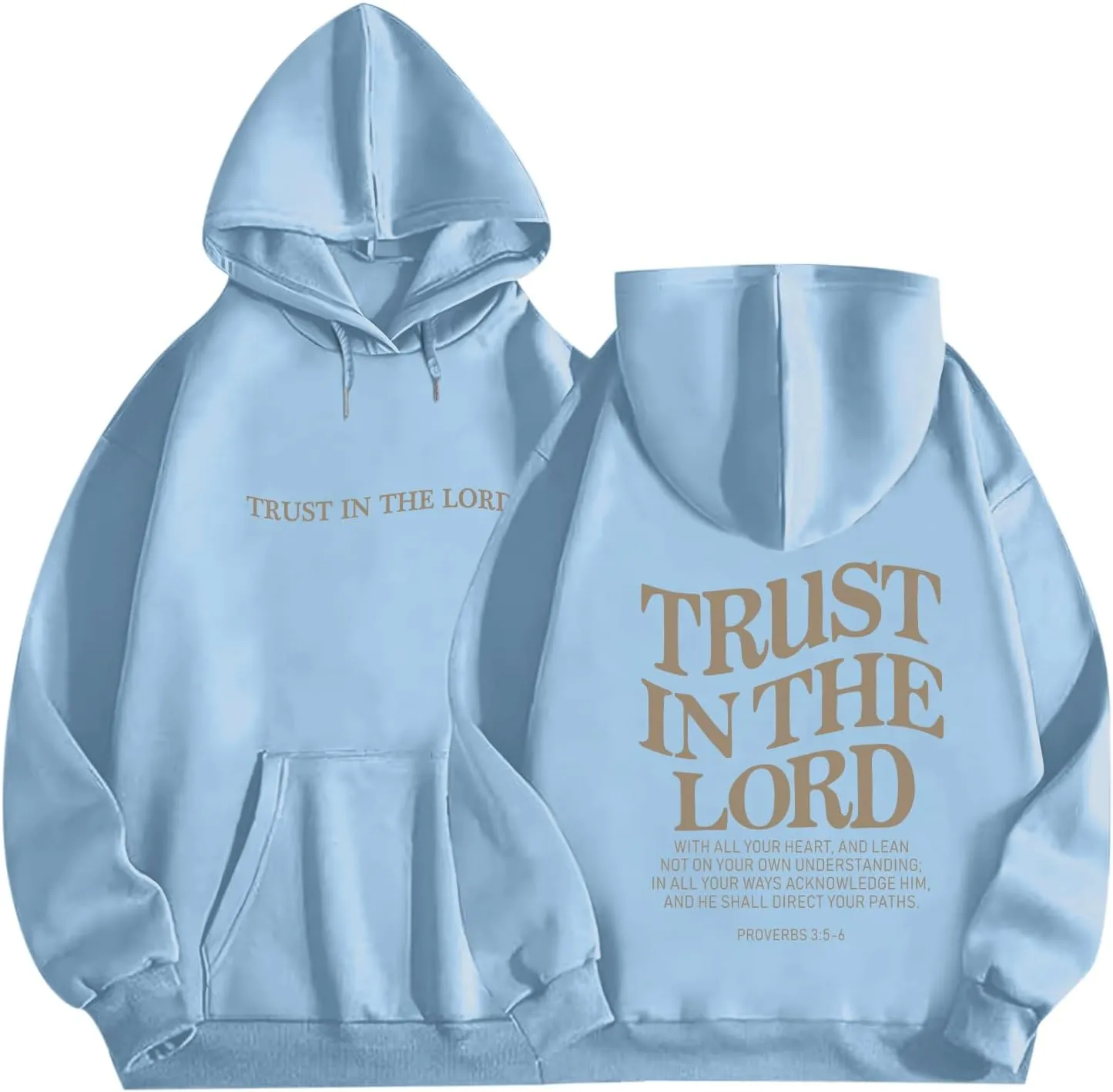 Tuislay Trust In The Lord Graphic Hoodies Christian Faith Sweatshirts For Women Bible Verse Religious Hoodie Pullover Tops