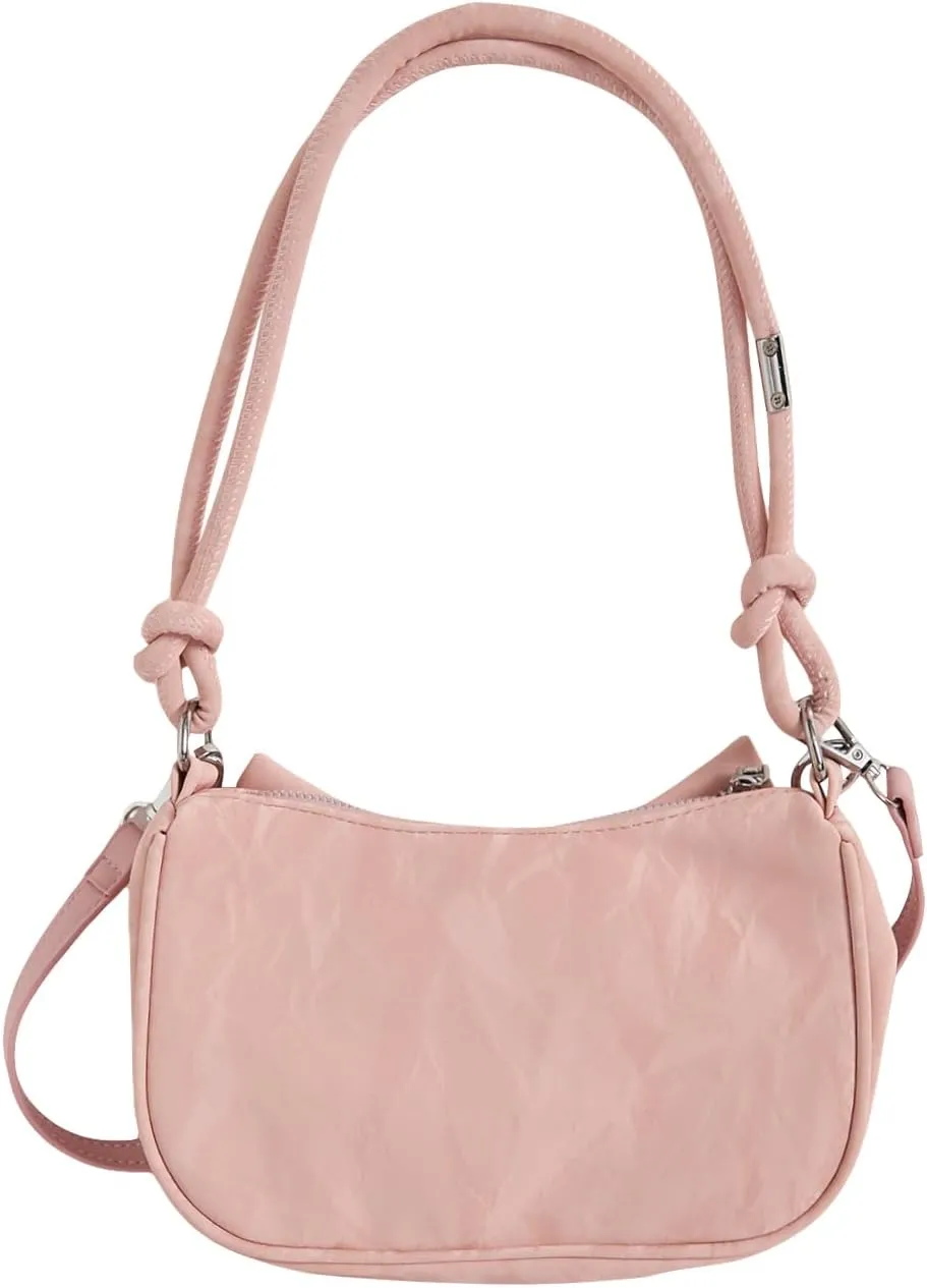 Verdusa Women's Bow Leather Shoulder Purses Knotted Hobo Bags with Chain Strap