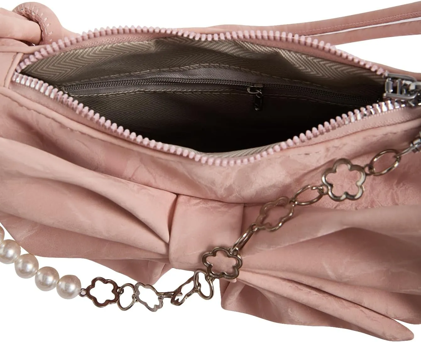 Verdusa Women's Bow Leather Shoulder Purses Knotted Hobo Bags with Chain Strap