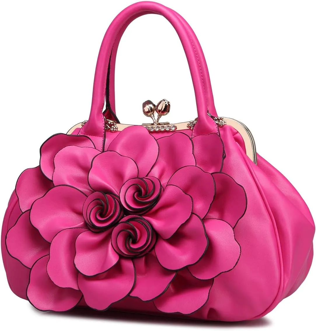 Veroders Women Evening Bags Floral Novelty Handbags Clutches Chain Strap Shoulder Bag Wristlet Handbag Wedding Party Purse