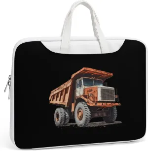 Vintage Dump Truck Leather Bag Laptop Case Slim Water Resistant Computer Bags with Handle Briefcase for Work