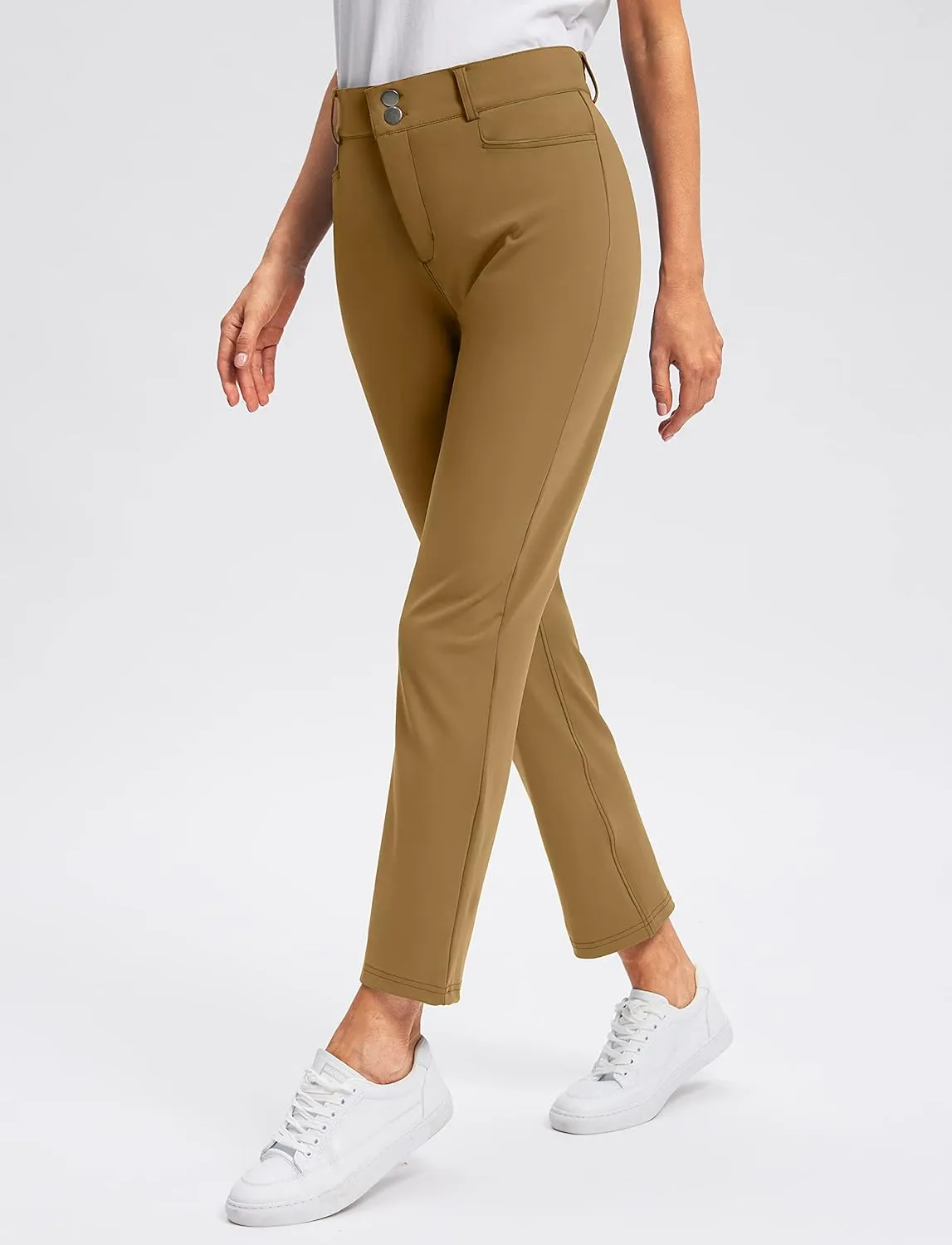 Viodia Women's Golf Pants with Zipper Pockets 7/8 Stretch Ankle Pants for Women Travel Casual Work