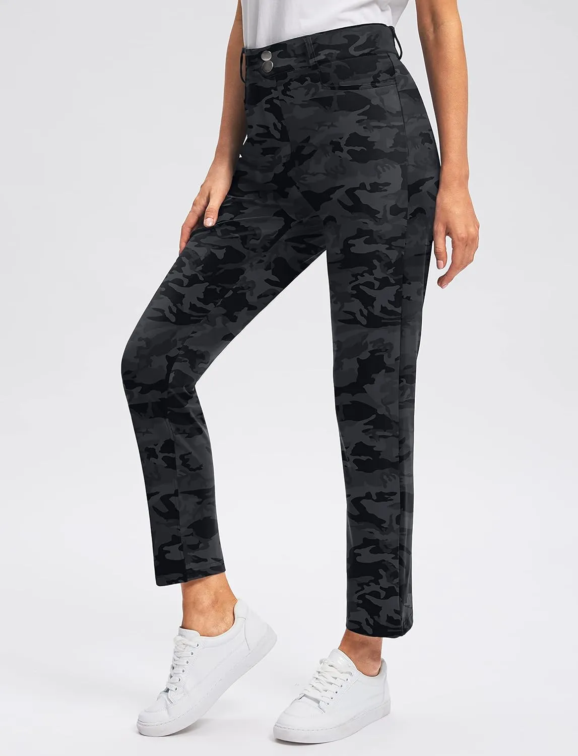 Viodia Women's Golf Pants with Zipper Pockets 7/8 Stretch Ankle Pants for Women Travel Casual Work