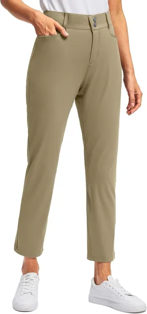 Viodia Women's Golf Pants with Zipper Pockets 7/8 Stretch Ankle Pants for Women Travel Casual Work