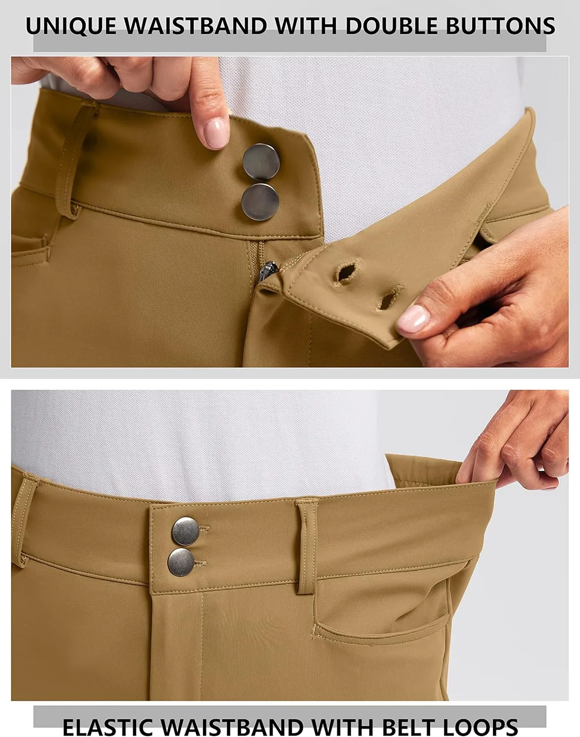 Viodia Women's Golf Pants with Zipper Pockets 7/8 Stretch Ankle Pants for Women Travel Casual Work