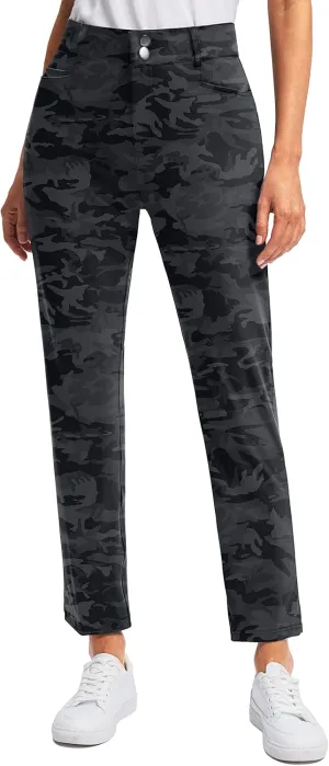 Viodia Women's Golf Pants with Zipper Pockets 7/8 Stretch Ankle Pants for Women Travel Casual Work