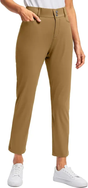 Viodia Women's Golf Pants with Zipper Pockets 7/8 Stretch Ankle Pants for Women Travel Casual Work