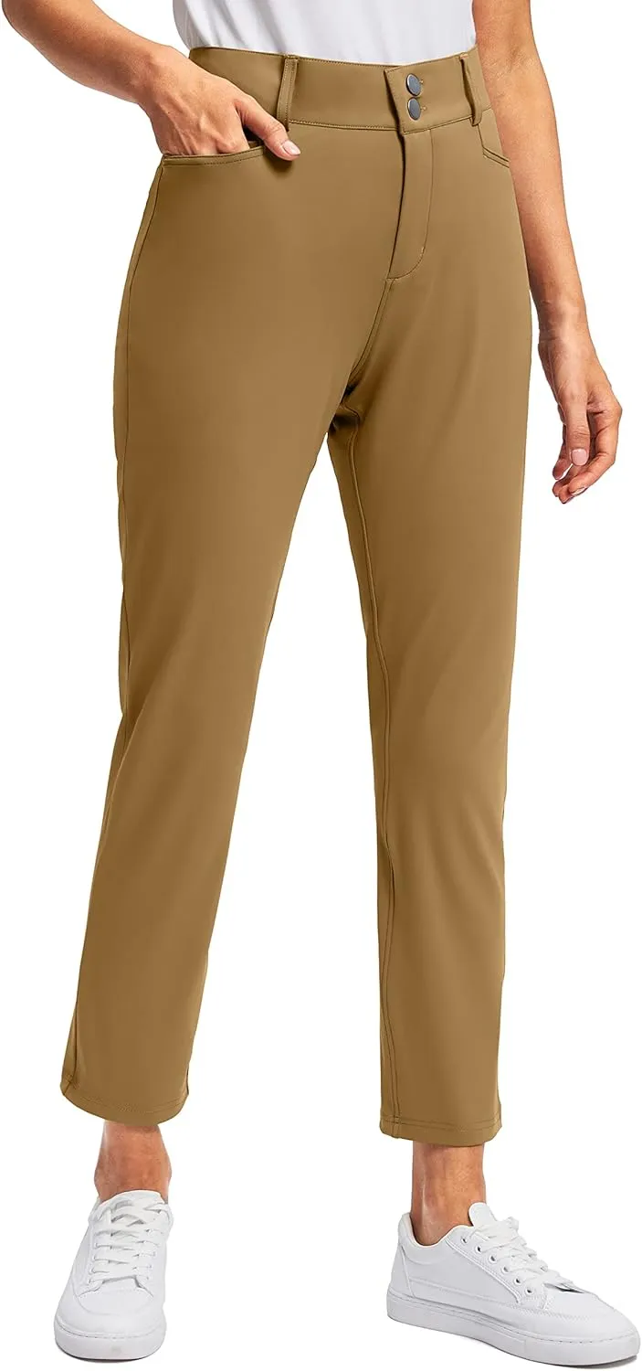 Viodia Women's Golf Pants with Zipper Pockets 7/8 Stretch Ankle Pants for Women Travel Casual Work