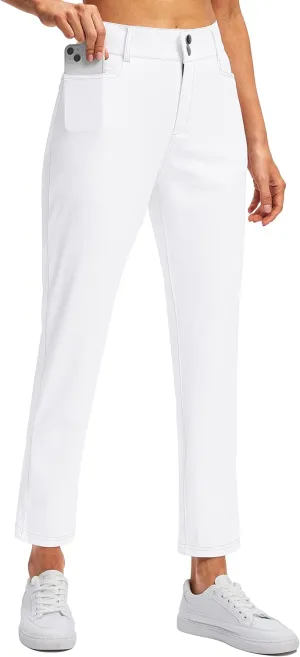 Viodia Women's Golf Pants with Zipper Pockets 7/8 Stretch Ankle Pants for Women Travel Casual Work