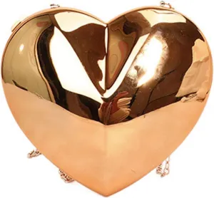 Women Evening Bag Acrylic Crossbody Bag Evening Clutches Bag Heart Shaped Handbag Chain Strap Shoulder Bag Change Purse