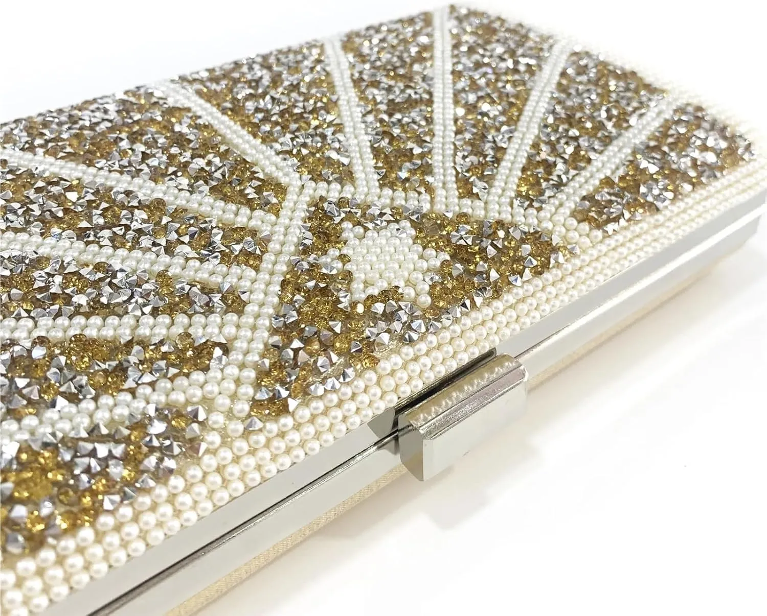 Women Evening Bag Rhinestone Silver Gold Clutches Ladies Banquet Wedding Dinner Long Purse Female Handbag For Walks