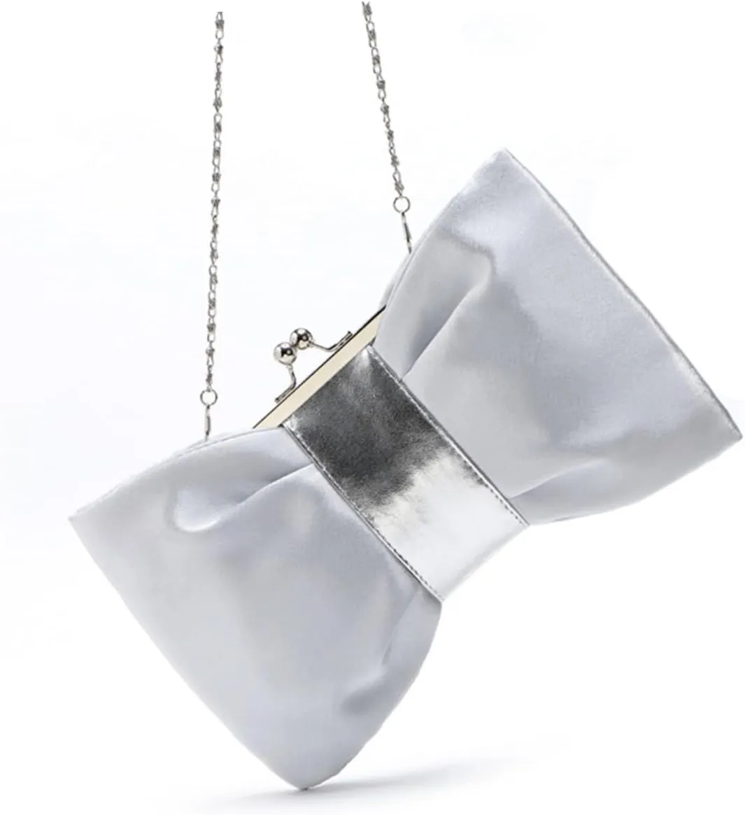 Women Pu Bow Evening Bag Hand Purse for Women Female Evening Bag Clutches for Women Dinner Bag Lady