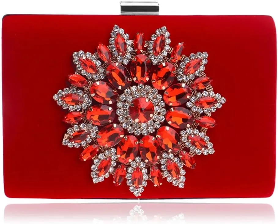 Women's Clutches, Evening bag with diamondsClutch Purses Cross Body Shoulder Bag for Wedding Prom Night out Party