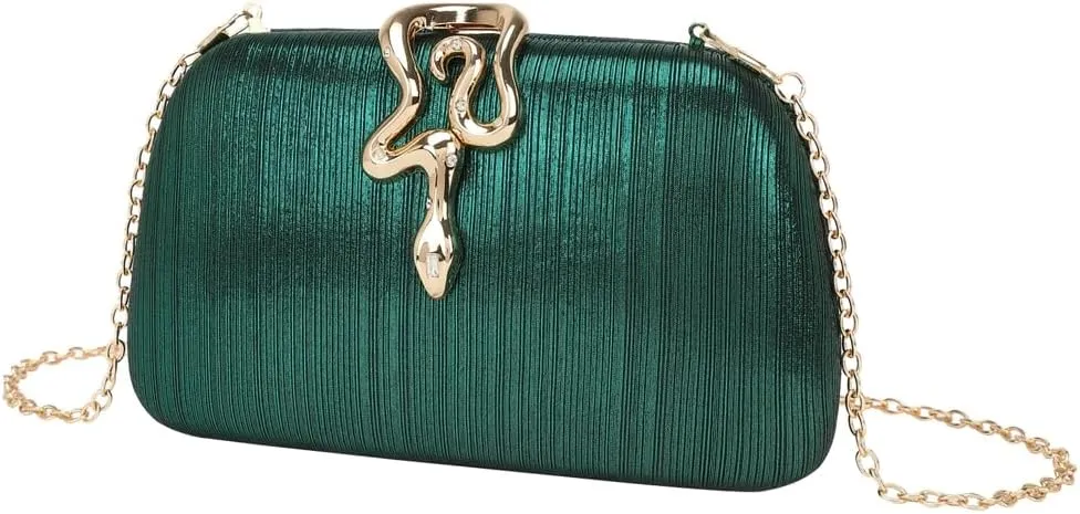 Women's Clutches Purses Formal Evening Bags with Snake Buckle Wedding Prom Cocktail Party Shoulder Crossbody Handbags 2025