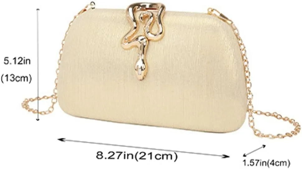 Women's Clutches Purses Formal Evening Bags with Snake Buckle Wedding Prom Cocktail Party Shoulder Crossbody Handbags 2025