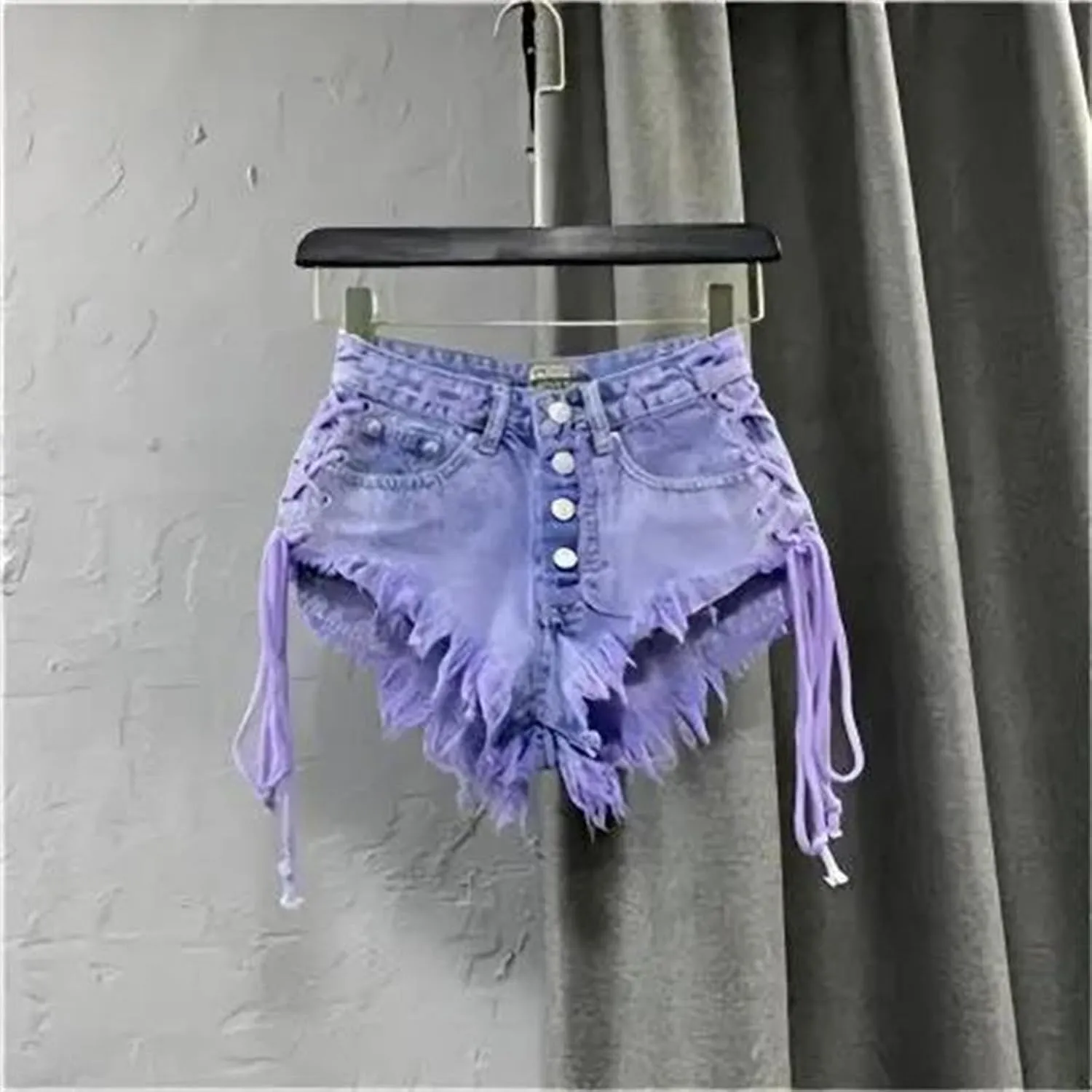 Womens Denim Hot Pants Spring Summer Low Waist Slim Fit Nightclub Sexy Streetwear