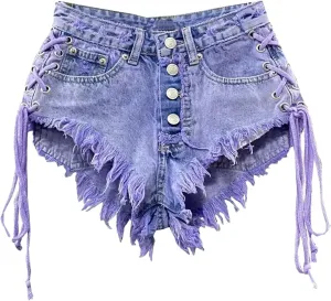 Womens Denim Hot Pants Spring Summer Low Waist Slim Fit Nightclub Sexy Streetwear