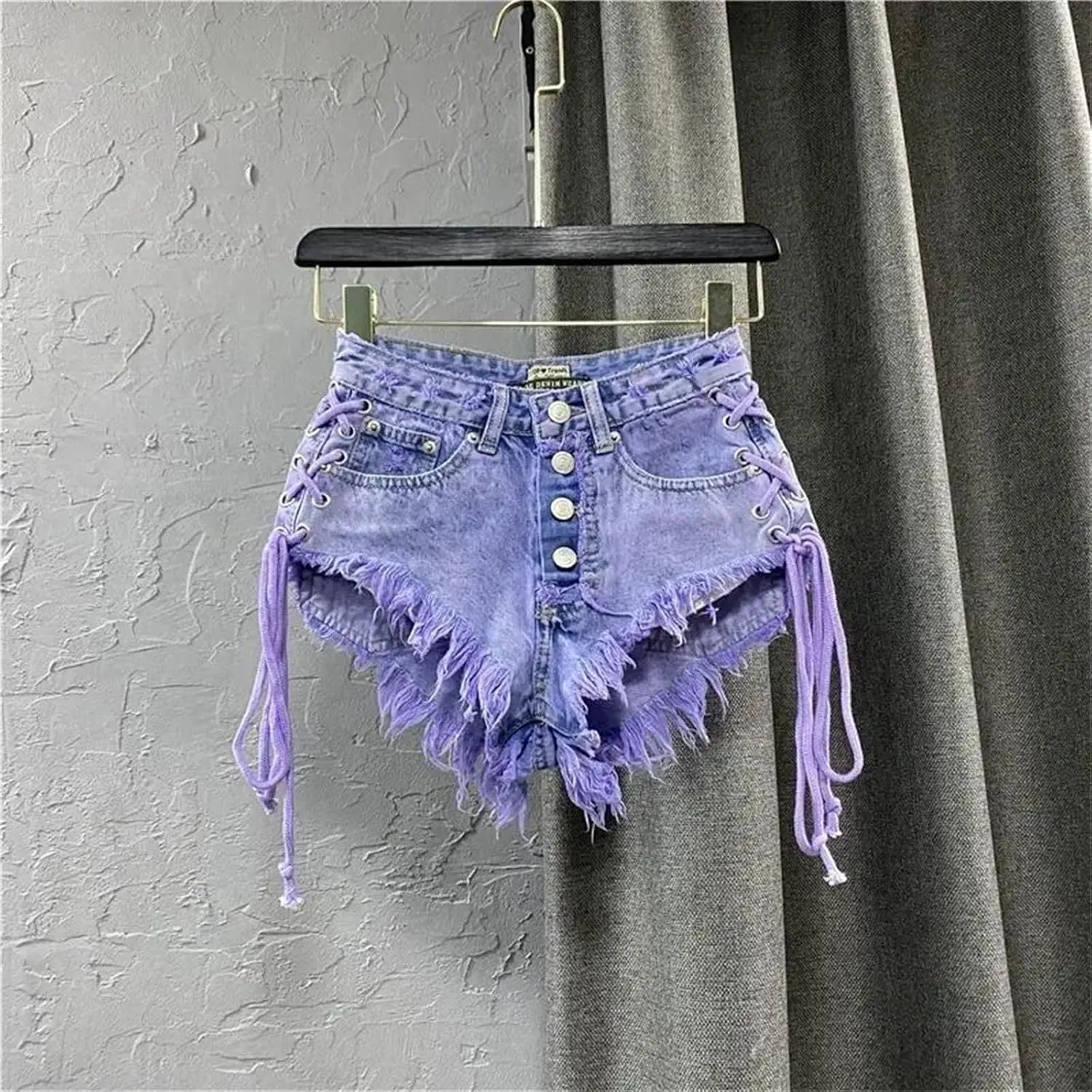 Womens Denim Hot Pants Spring Summer Low Waist Slim Fit Nightclub Sexy Streetwear