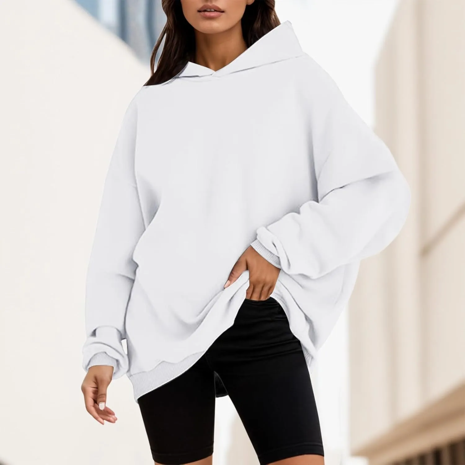 Womens Oversized Hoodies Teen Girls Long Sleeve Hooded Pullover Sweatshirts 2025 Trendy Fall Winter Outfits with Pocket