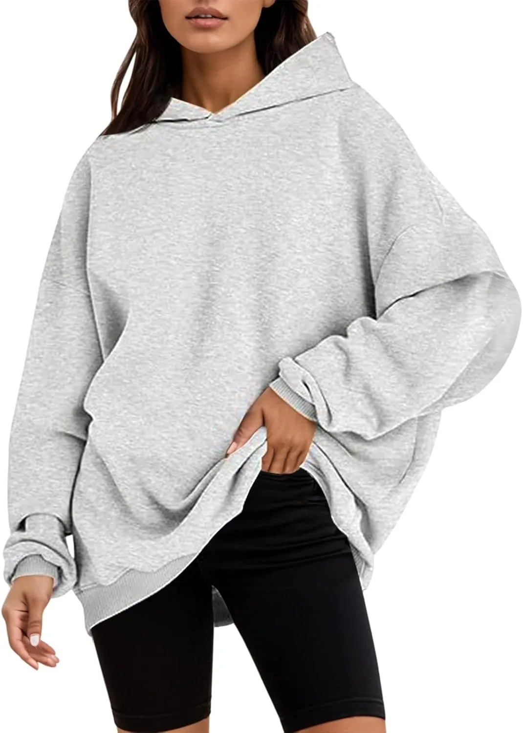 Womens Oversized Hoodies Teen Girls Long Sleeve Hooded Pullover Sweatshirts 2025 Trendy Fall Winter Outfits with Pocket