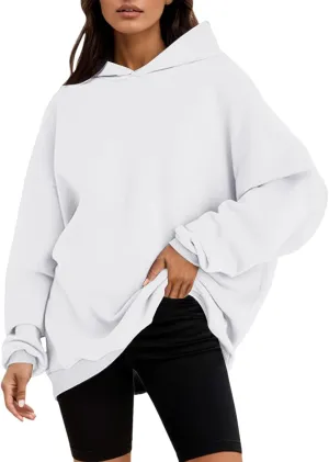 Womens Oversized Hoodies Teen Girls Long Sleeve Hooded Pullover Sweatshirts 2025 Trendy Fall Winter Outfits with Pocket
