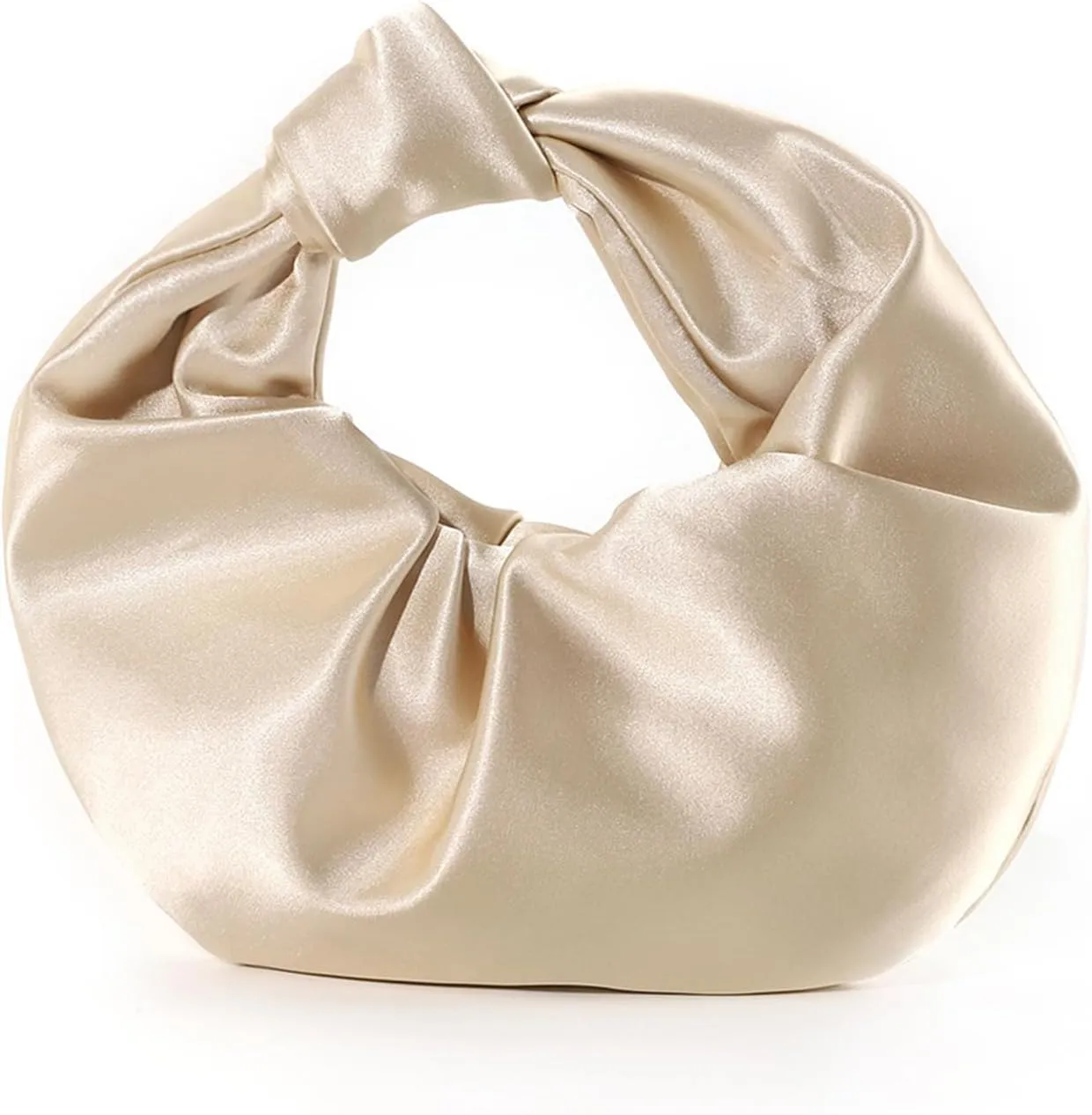 Womens Satin Evening Bag Clutch Purse Dumpling Handbag for Women Wedding for Formal Cocktail Party