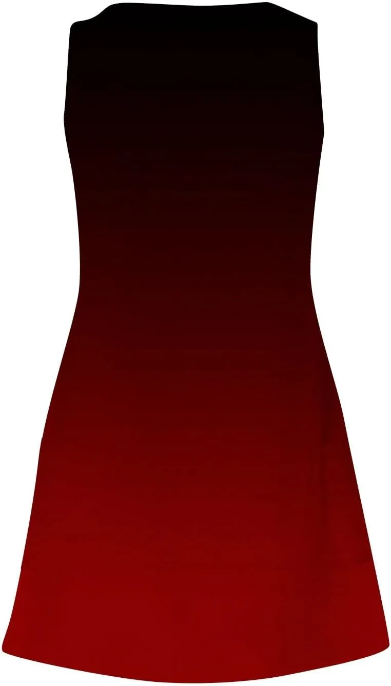 Womens Summer Dresses Sleeveless Midi Dresses for Women Plus Size Loose Flowy Dresses Women Plus Size Summer Cute