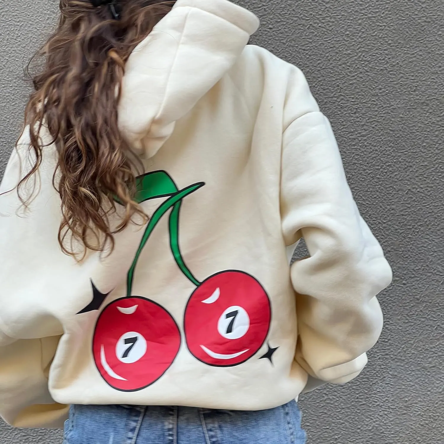 Y2k Hoodies Teen Girls Oversized Graphic Sweatshirt Women Long Sleeve Pullover Top Embroidery Preppy Sweater