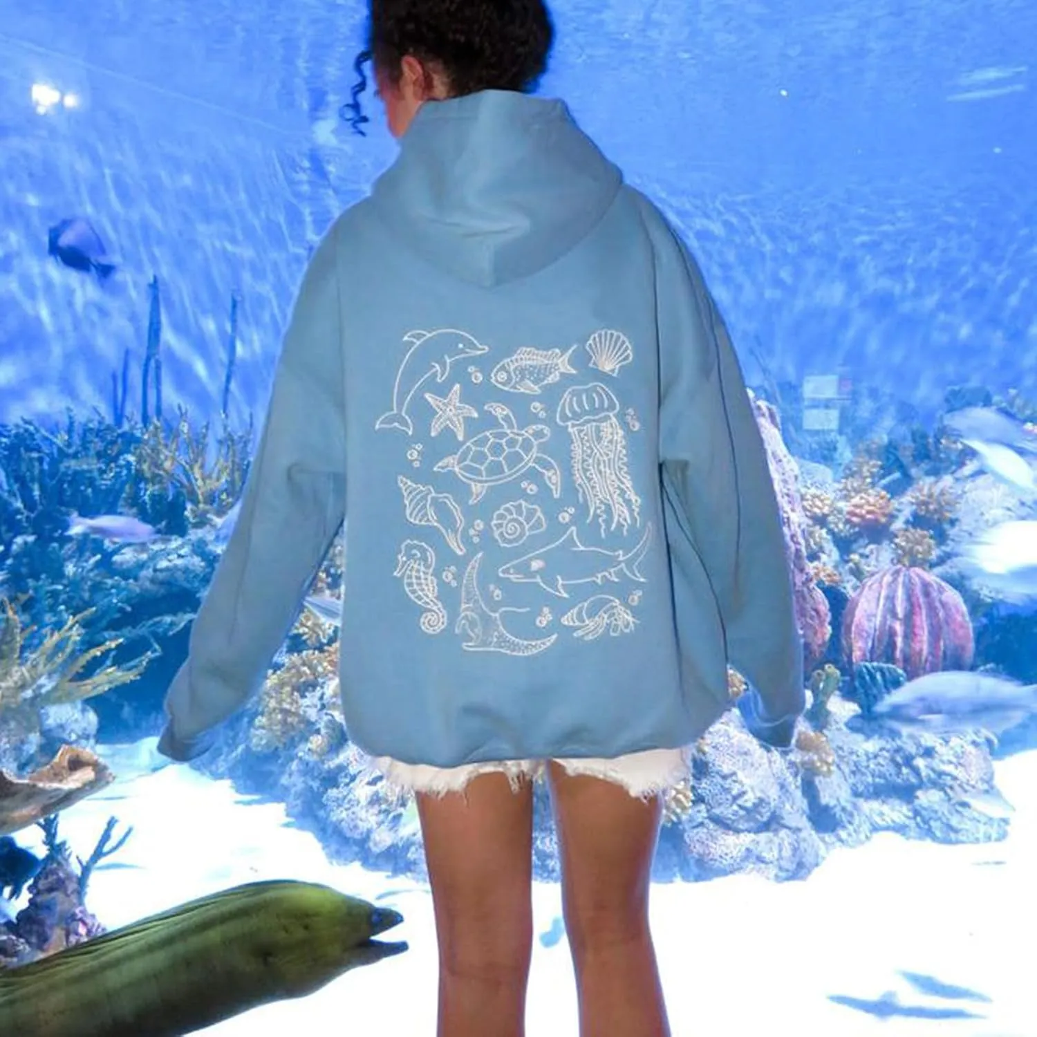 Y2k Hoodies Teen Girls Oversized Graphic Sweatshirt Women Long Sleeve Pullover Top Embroidery Preppy Sweater