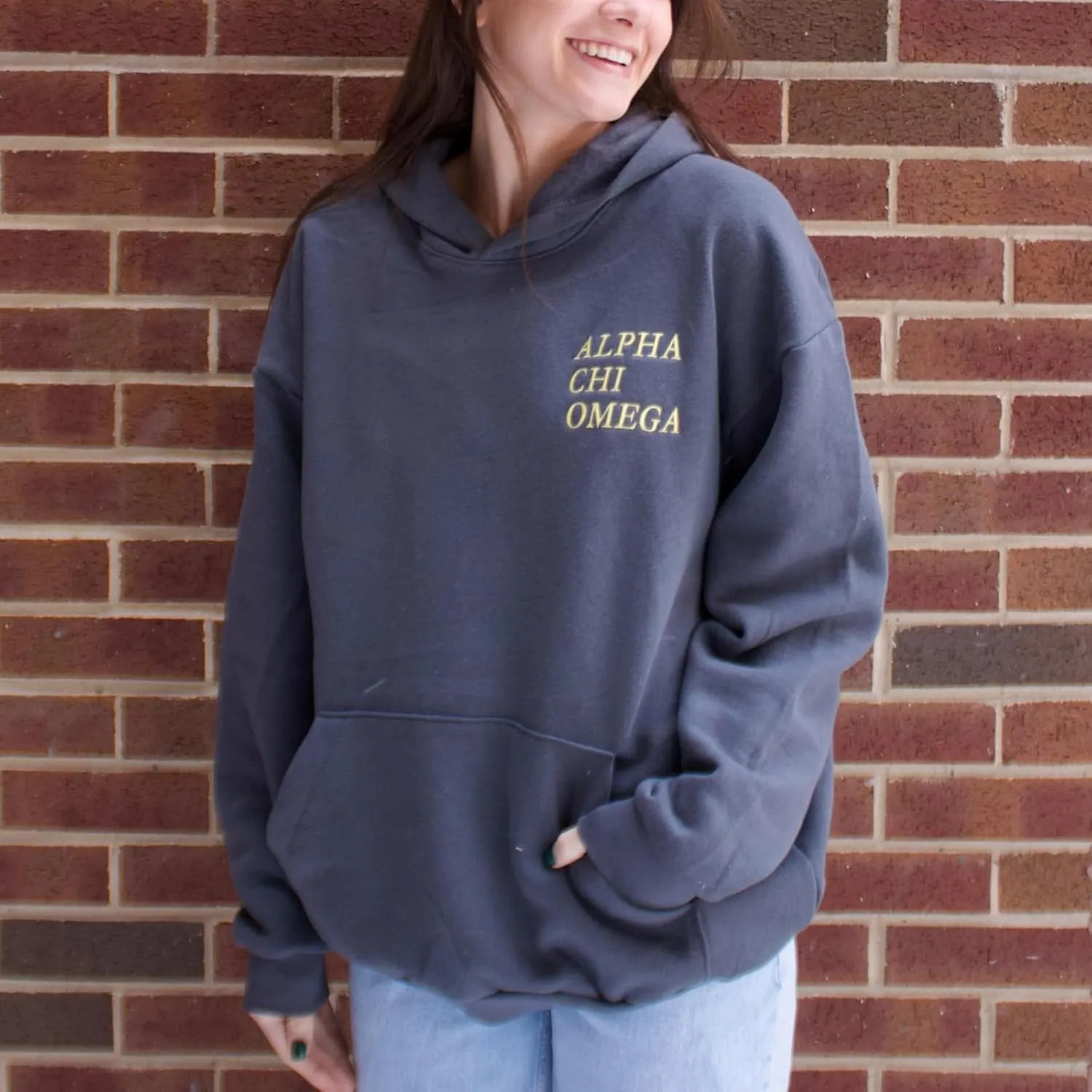 Y2k Hoodies Teen Girls Oversized Graphic Sweatshirt Women Long Sleeve Pullover Top Embroidery Preppy Sweater