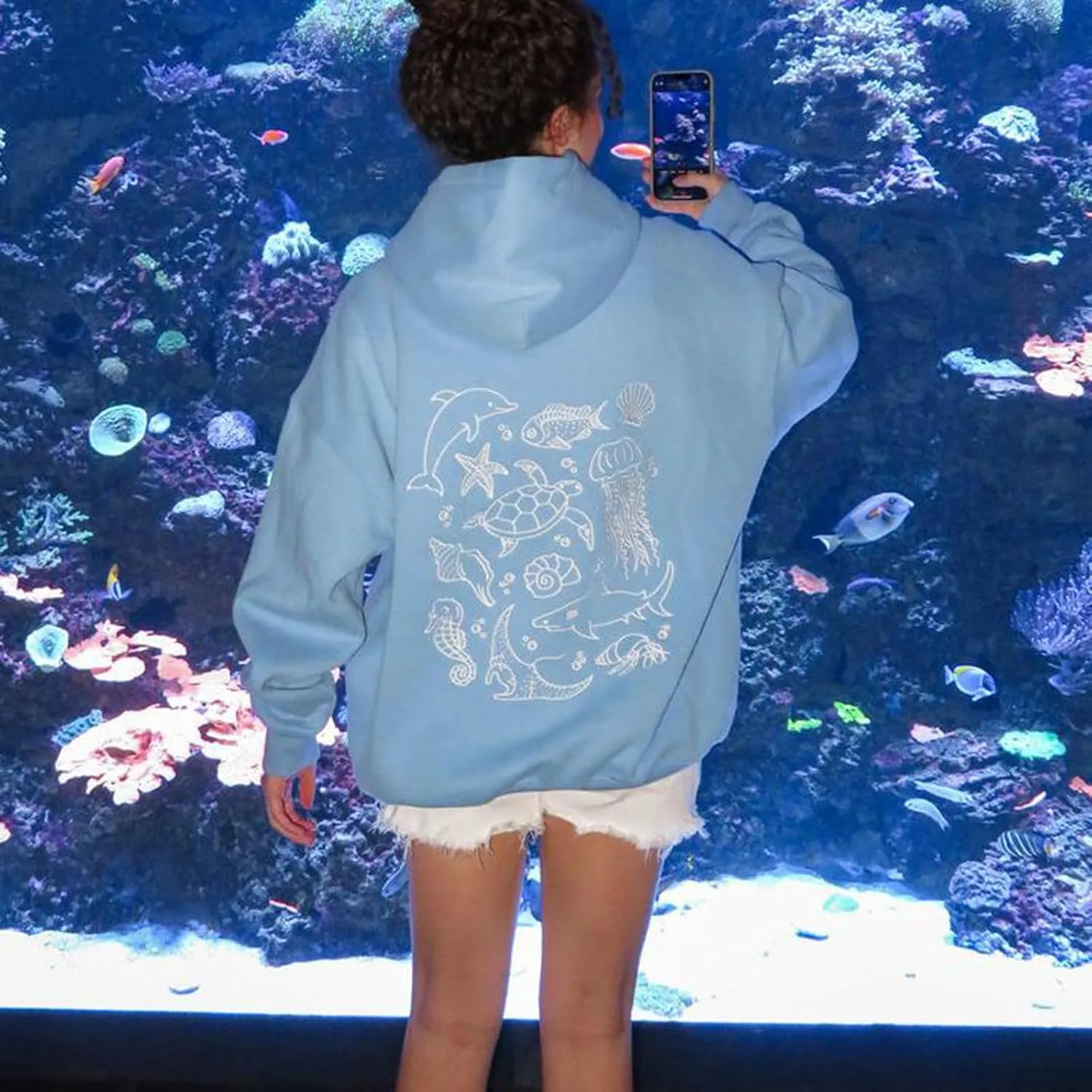Y2k Hoodies Teen Girls Oversized Graphic Sweatshirt Women Long Sleeve Pullover Top Embroidery Preppy Sweater