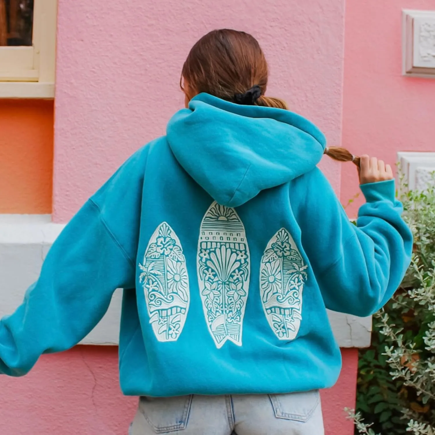 Y2k Hoodies Teen Girls Oversized Graphic Sweatshirt Women Pullover Tops Cute Embroidery Preppy Aesthetic Shirts