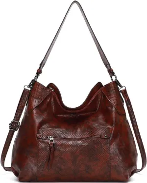 ZiMing Women Shoulder Bags Marble Textured Leather Tote Bag Vintage Handbags Purse Hobo Handbag Satchel Crossbody Bag Totes